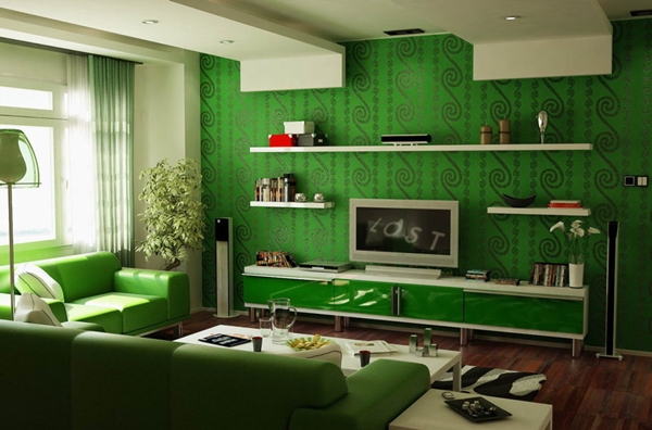 رنگ سبز در طراحی داخلی